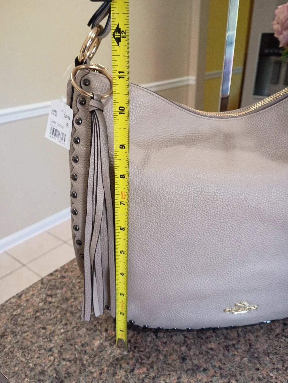 NWT Coach Sutton Hobo Scallop Rivets